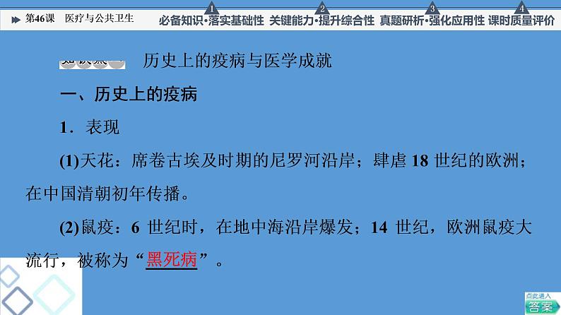 高中历史第46课 医疗与公共卫生 课件 练习题07