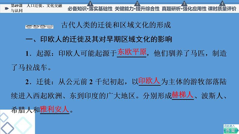 高中历史第49课 人口迁徙、文化交融与认同 课件练习题第7页