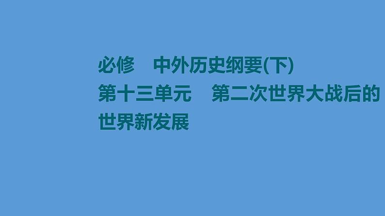 高中历史第32课 冷战与国际格局的演变及战后新兴国家的发展 课件练习题第1页