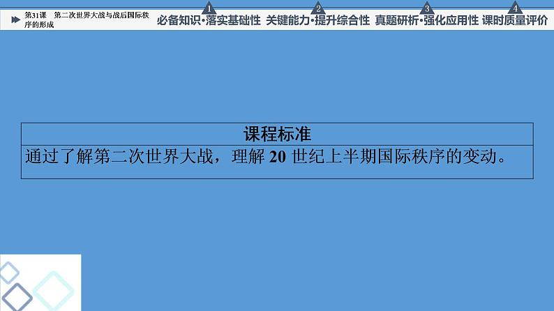 高中历史第31课 第二次世界大战与战后国际秩序的形成 课件 练习题第2页