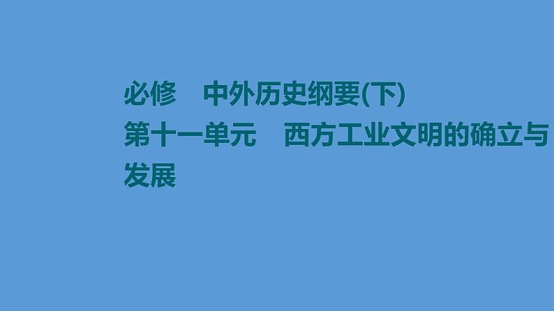 高中历史一轮复习第27课 工业革命与马克思主义的诞生 课件 练习题第1页