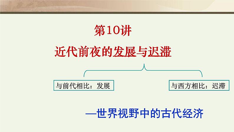 高中历史第10讲 近代前夜的发展与迟滞-备战2021届高考历史一轮复习之夯实基础精品课件（岳麓版）01