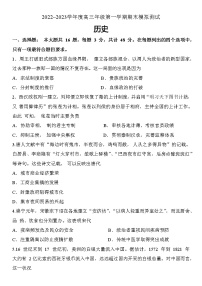 江苏省徐州市2022-2023学年高三上学期期末模拟测试历史试题