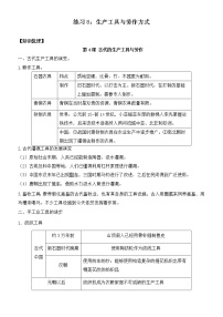 第二单元 生产工具与劳作方式 寒假巩固练习--2022-2023学年高二历史统编版（2019）选择性必修二