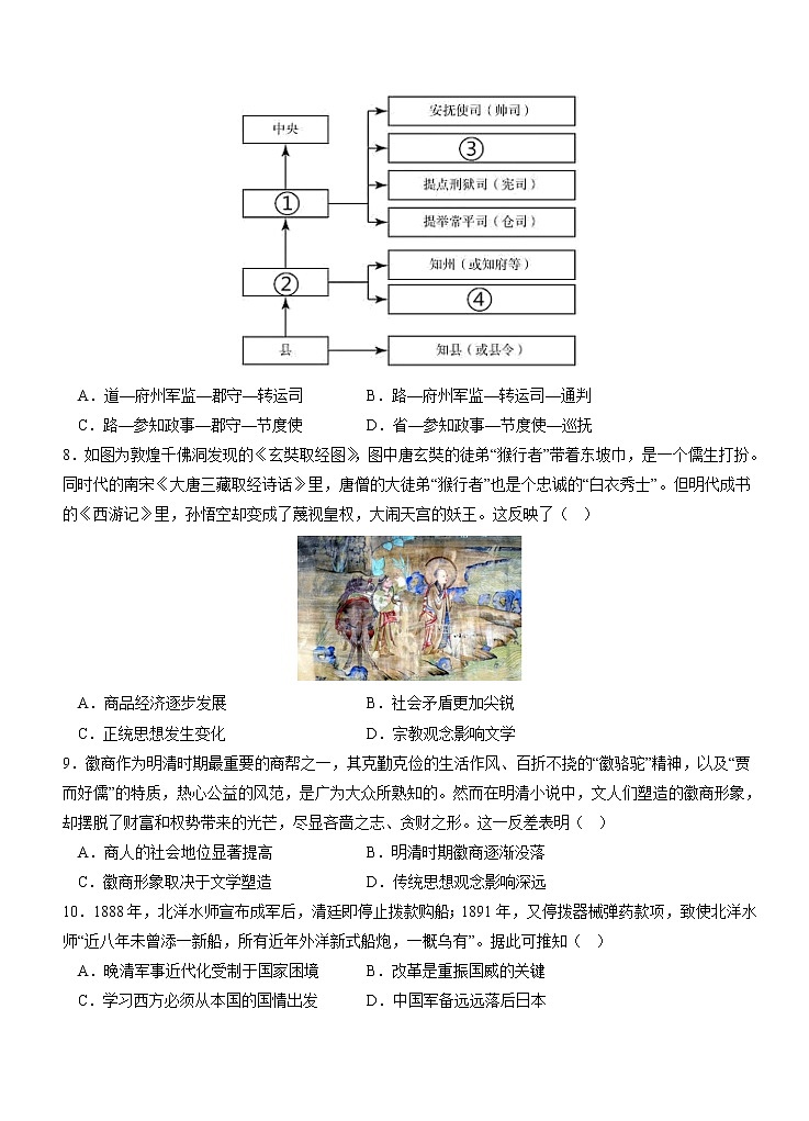 湖北省荆州中学2022-2023学年高一上学期期末考试历史试题02