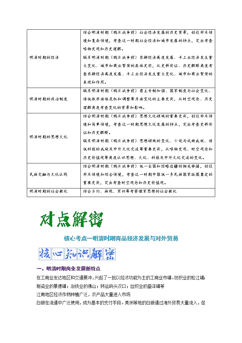2023年高考历史二轮复习教案（统编版）专题04明清中国版图的奠定与面临的挑战第2页