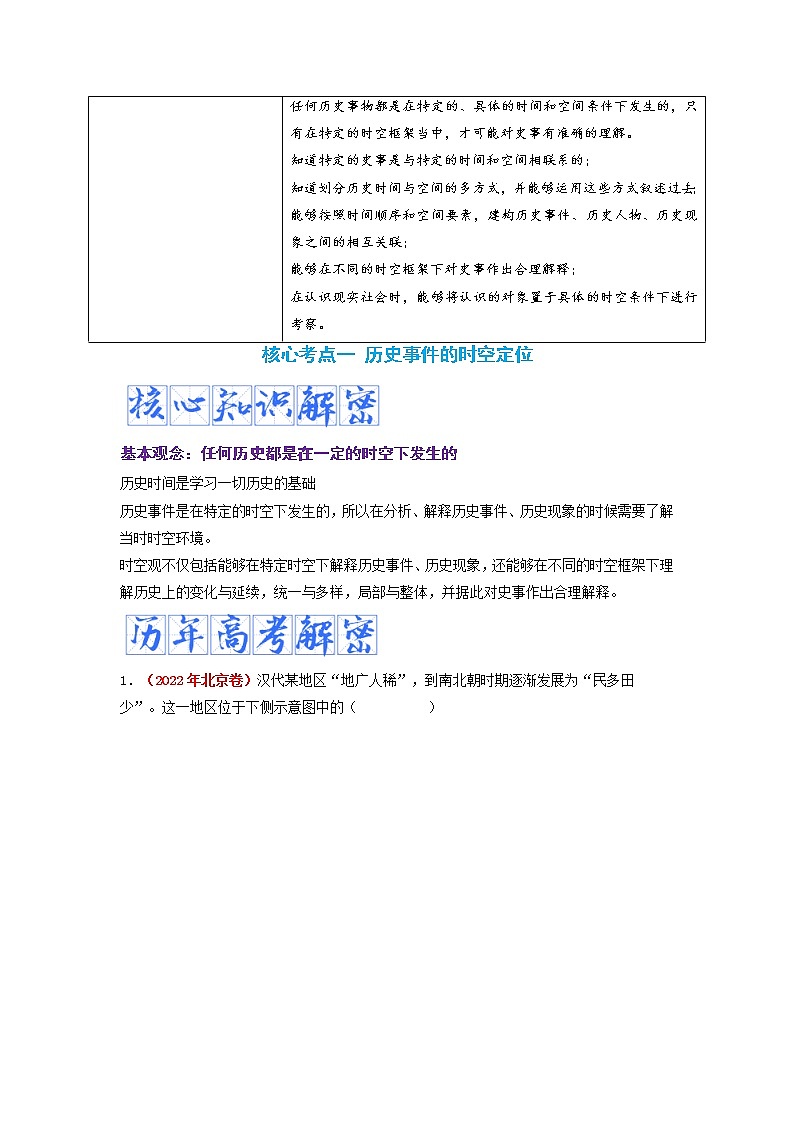 2023年高考历史二轮复习教案（统编版）专题17核心素养--时空观念第2页