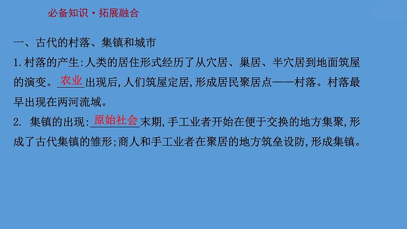 高中历史第二十九单元  村落、城镇与居住环境 课件第4页