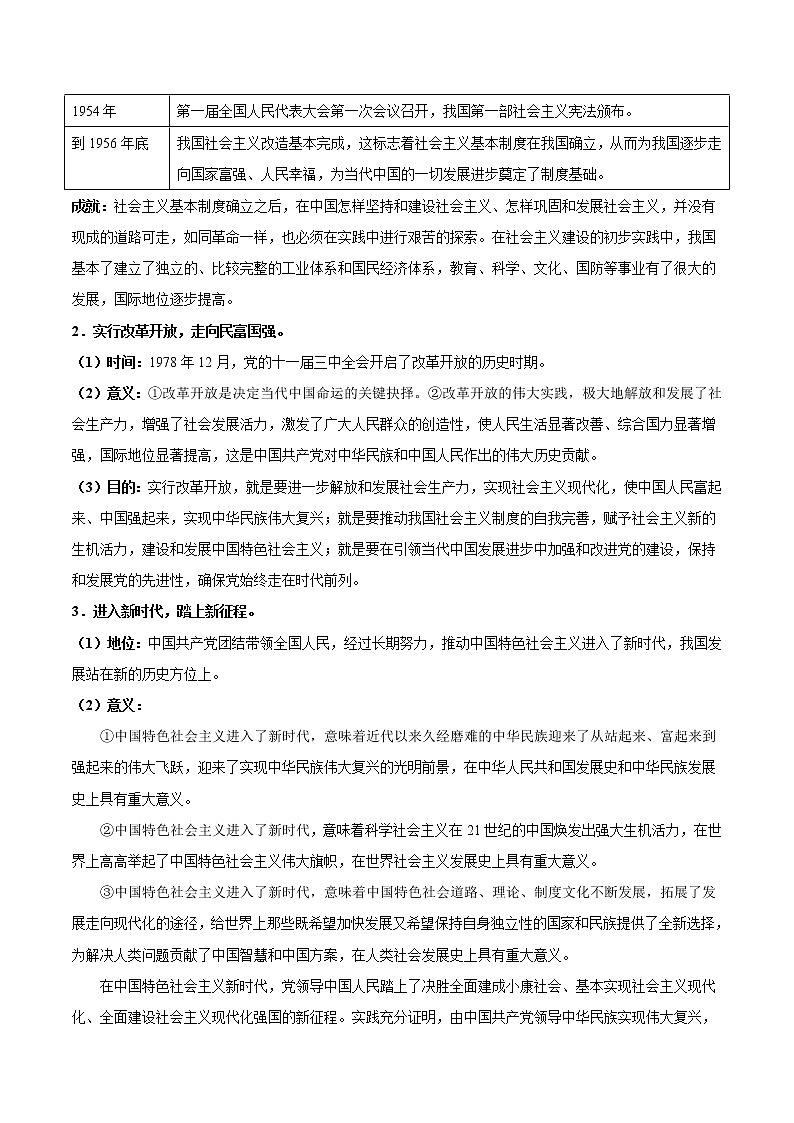 【寒假自学】2023年统编版(2019)高一政治-第05讲《历史和人民的选择》寒假精品讲学练（解析版）（统编版必修3）第3页