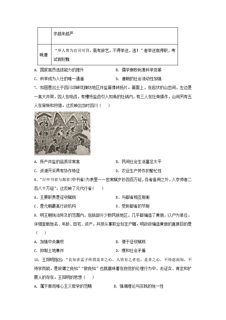 河南省邓州市2022-2023学年高二上学期期末复习历史试题02