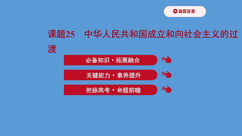 高中历史课题25 中华人民共和国成立和向社会主义的过渡 课件01