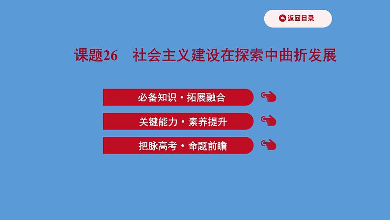 高中历史课题26 社会主义建设在探索中曲折发展 课件第1页