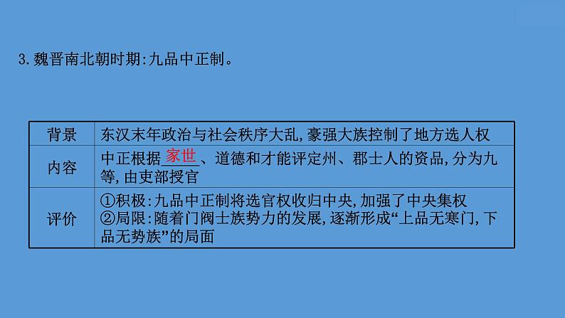 高中历史课题54 中国古代及近代以来官员的选拔与管理 课件第5页