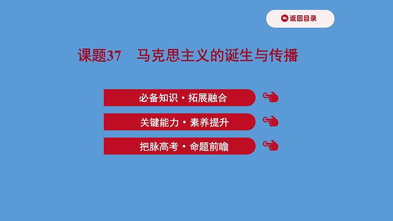 高中历史课题37 马克思主义的诞生与传播 课件第1页