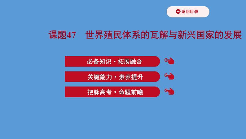 高中历史课题47 世界殖民体系的瓦解与新兴国家的发展 课件第1页