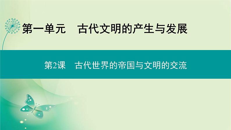 2021-2022学年部编版必修下册 第一单元　第2课 古代世界的帝国与文明的交流 课件第1页