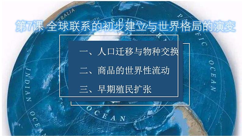 2021-2022学年部编版必修下册：第7课 全球联系的初步建立与世界格局的演变（课件）第1页