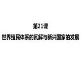 第21课世界殖民体系的瓦解与新兴国家的发展课件--2021-2022学年统编版（2019）高中历史必修中外历史纲要下册
