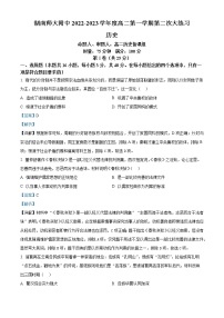 2022-2023学年湖南省长沙市湖南师大附中高二上学期第二次月考历史试题  （解析版）