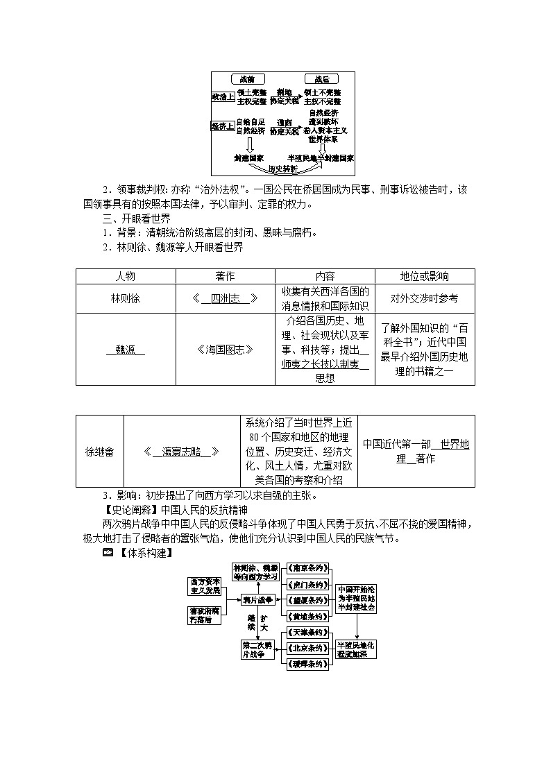 新教材2021-2022学年部编版必修上册 第16课　两次鸦片战争 学案03
