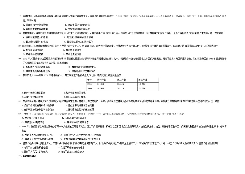 历史-2022-2023学年高三下学期开学摸底考试卷C（全国甲卷）（考试版）第2页