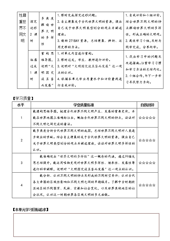 古代世界文明 复习学案（大单元整体学习）--2023届高三统编版历史一轮复习第3页