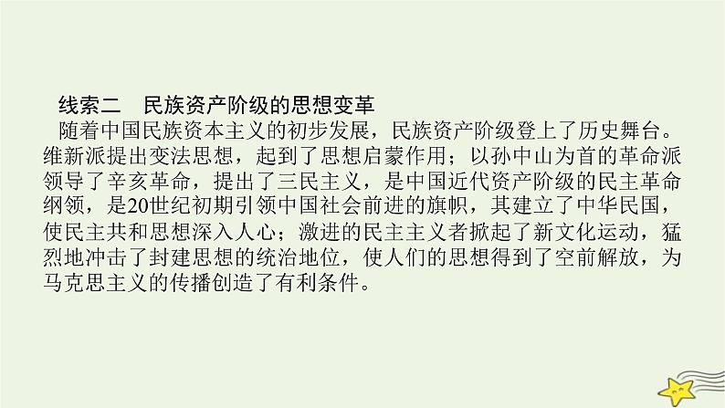 2023届高考历史二轮复习专题第6讲此起彼伏的思想解放——近代中国的思想解放潮流及马克思主义在中国的发展课件07