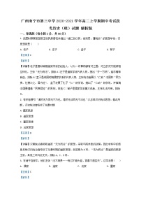 2020-2021学年广西南宁市第三中学高二上学期期中考试段考历史（理）试题 解析版