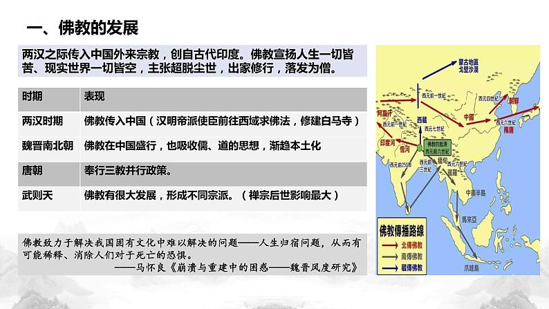 2022-2023学年 高中历史统编版（2019）必修中外历史纲要上第8课  三国至隋唐的文化 课件05