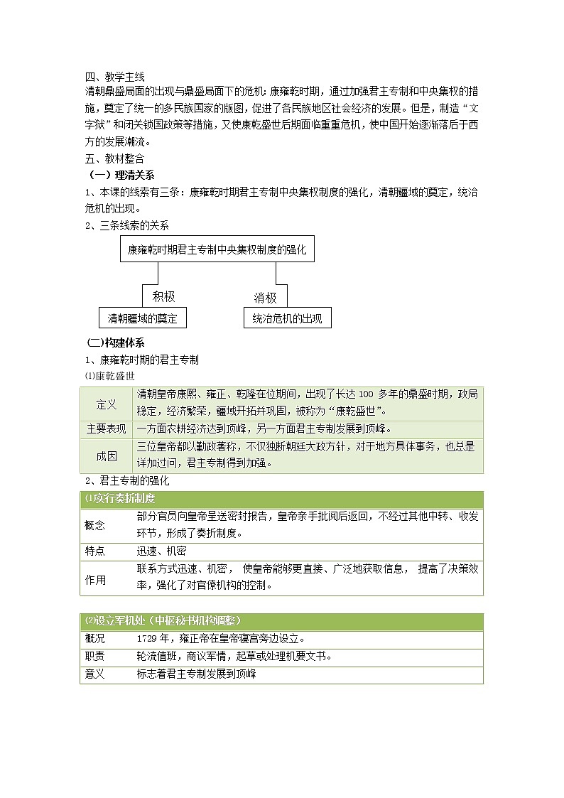 高中历史人教统编版中外历史纲要（上）第14课清朝前中期的鼎盛与危机 课件+教学设计+课后精炼02