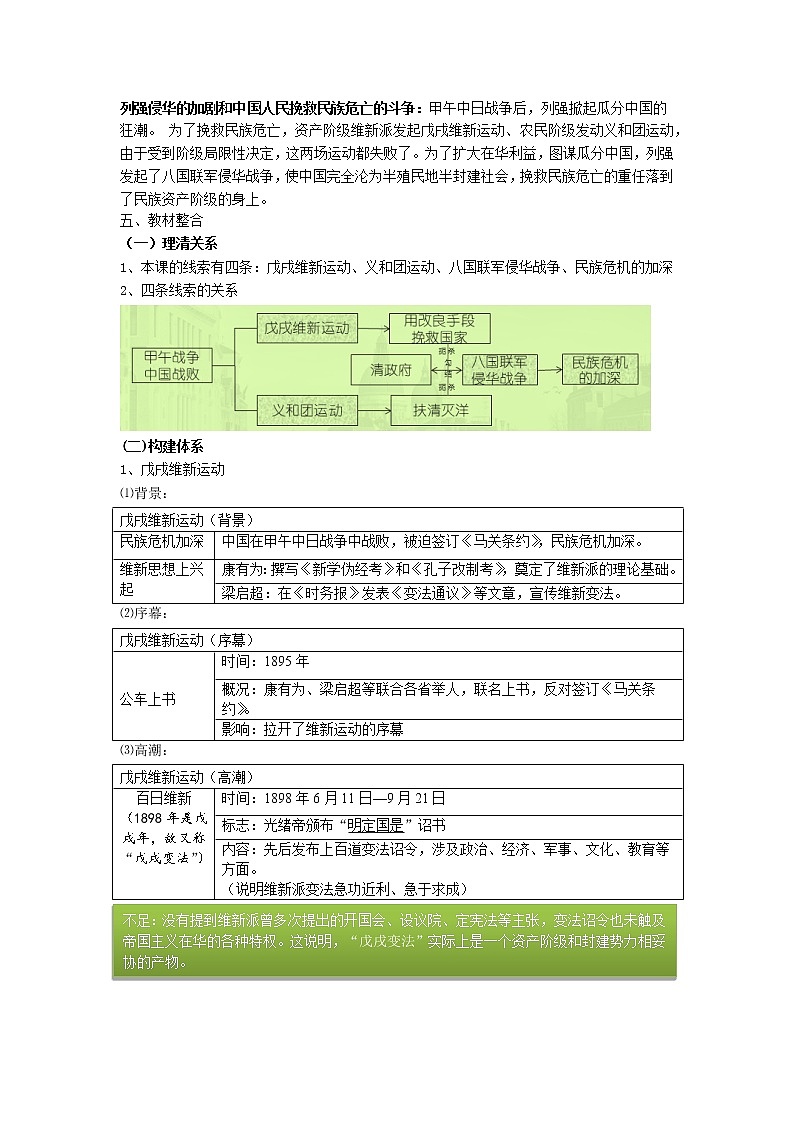 高中历史人教统编版中外历史纲要（上）第18 课  挽救民族危亡的斗争 课件+教学设计+课后精炼02