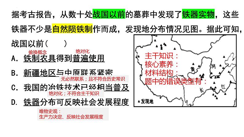 高考评价体系下历史选择题的基本解题思路 课件--2023届高三统编版历史三轮冲刺复习04