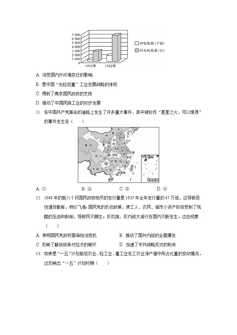 2022-2023学年安徽省桐城中学高一上学期月考（6）历史试题（解析版）第3页