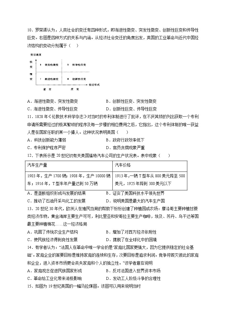 专题14 西方工业文明的崛起-备战 高考历史一轮复习考点帮（新教材新高考专用）03