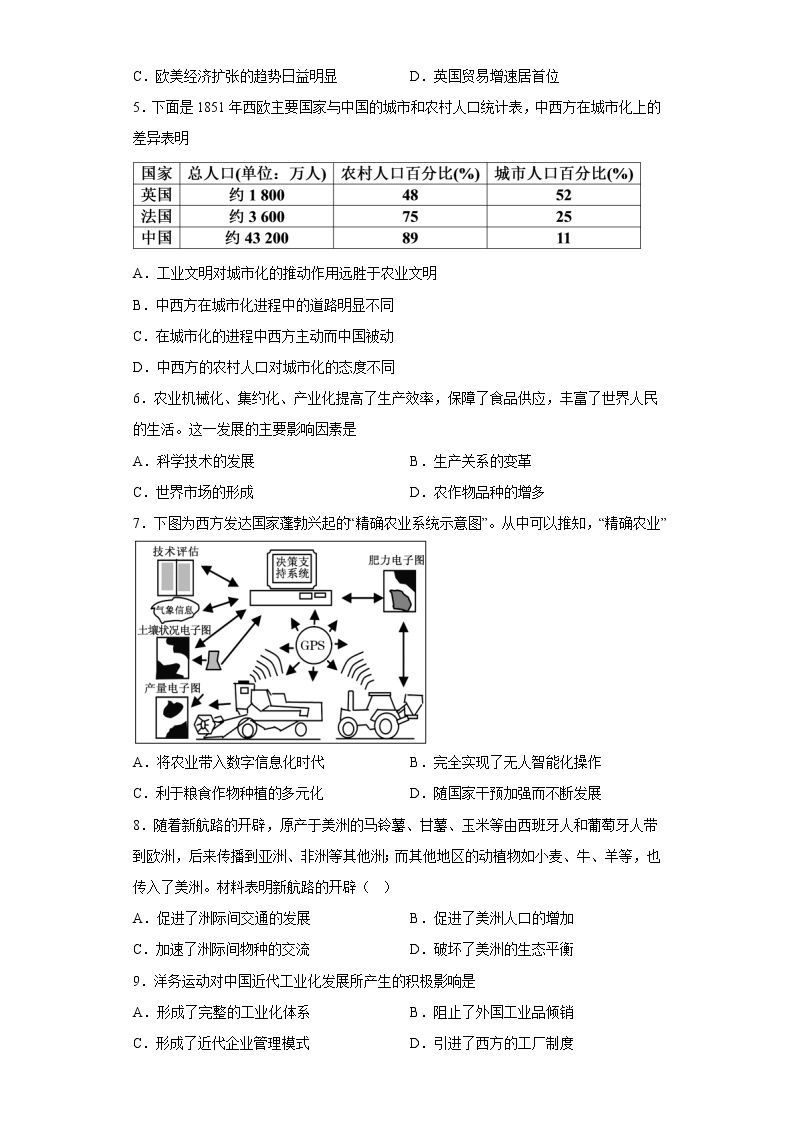 河北省邯郸市魏县第六中学2022-2023学年高二上学期历史统编版（2019）选择性必修二寒假作业02