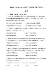 黑龙江省牡丹江市海林市朝鲜族中学2022-2023学年高三上学期11月第三次月考历史试题（含答案）