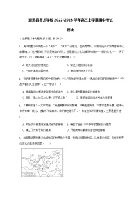 安徽省滁州市定远县育才学校2022-2023学年高三上学期期中考试历史试题（Word版含答案）