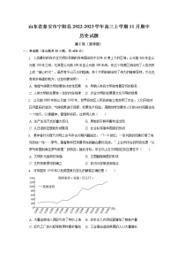 山东省泰安市宁阳县2022-2023学年高三上学期11月期中历史试题（含答案）