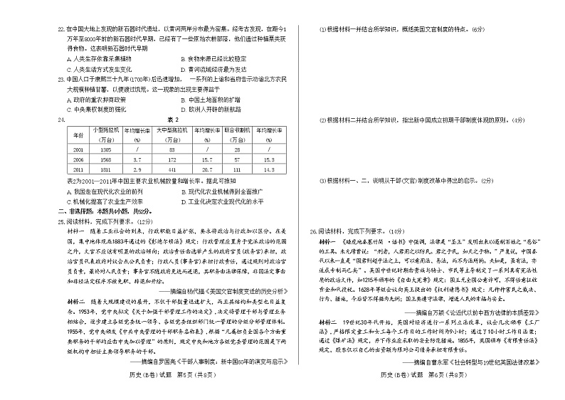 2022-2023学年河南省天一大联考高二上学期11月历史试题 Word版03
