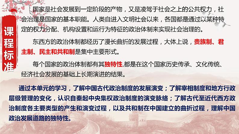 第一单元  政治制度  单元测试最新高二历史同步备课系列（选择性必修1国家制度与社会治理）02