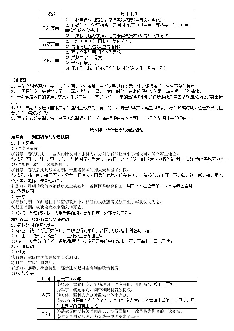 统编版历史纲要上、下知识点概要--2023届高三统编版（2019）历史一轮复习第3页