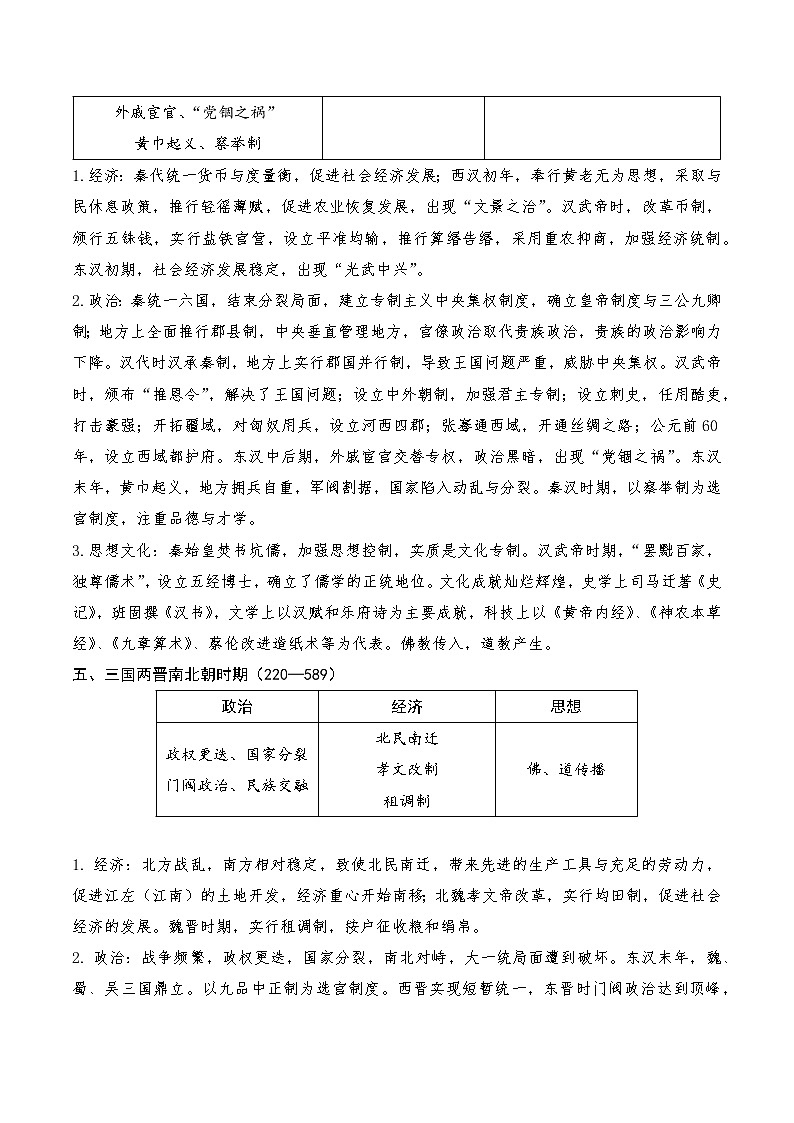 中外历史纲要时代特征--2023届高三统编版（2019）历史一轮复习第3页