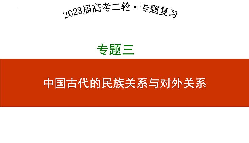 专题三 中国古代的陈放关系与对外关系 课件--2023届高三统编版历史二轮专题复习第1页