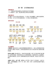 高中人教统编版第7课 古代的商业贸易导学案及答案