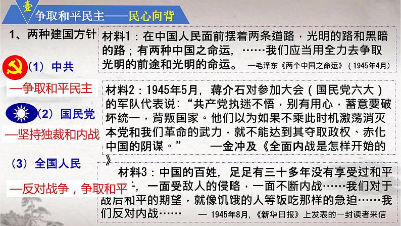 第25课 人民解放战争课件--2022-2023学年高中历史统编版（2019）必修中外历史纲要上册05