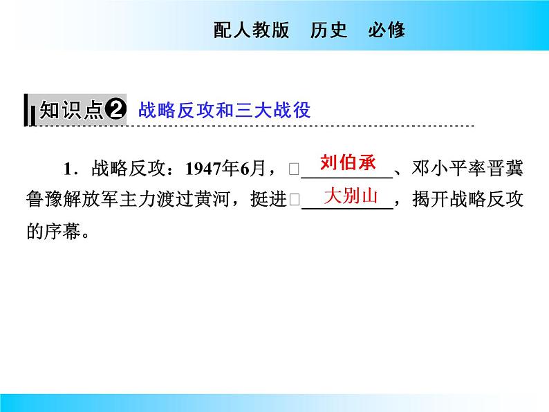 2020-2021学年人教版必修1 第17课 解放战争 课件第8页