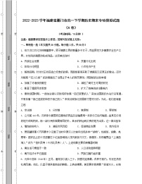 2022-2023学年福建省厦门市高一下学期历史期末专项模拟试题（AB卷）含解析