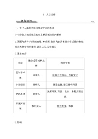 2023届高考历史二轮复习通史版专题4人口迁移学案