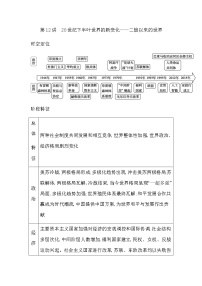 通史版2023届高考历史二轮复习第12讲20世纪下半叶世界的新变化—二战以来的世界学案