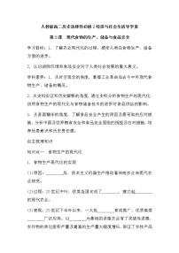 人教统编版选择性必修2 经济与社会生活第一单元 食物生产与社会生活第3课 现代食物的生产、储备与食品安全学案